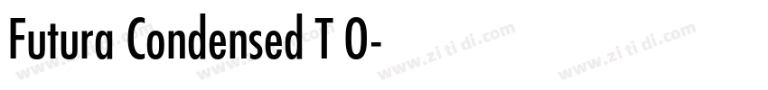 Futura Condensed T O字体转换